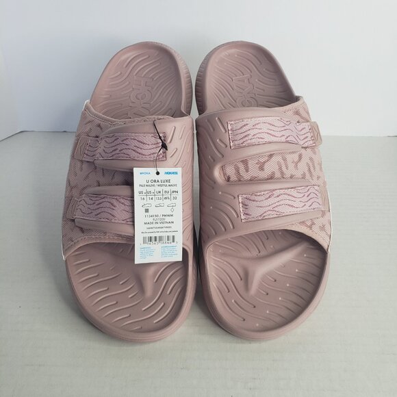 New Hoka Gender Inclusive Ora Luxe Slide Sandals - 16 Women's / 14 Men's - $80 - Picture 1 of 8